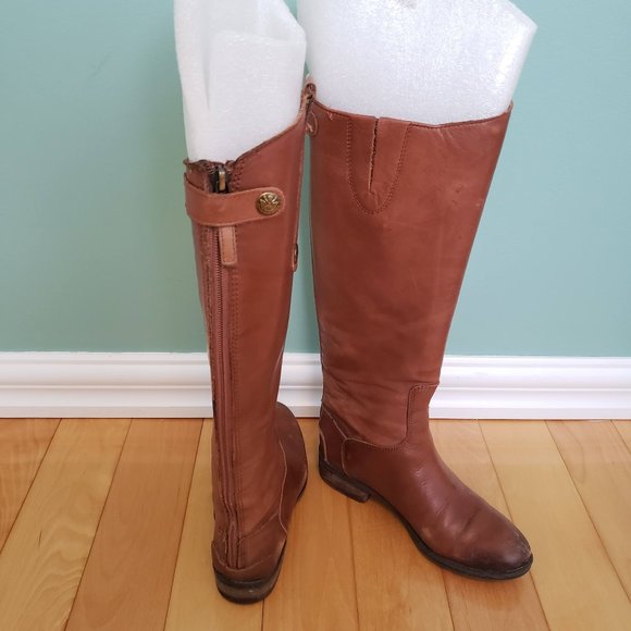 Sam Edelman S5 Penny Whiskey Leather Riding Boots - Picture 1 of 11